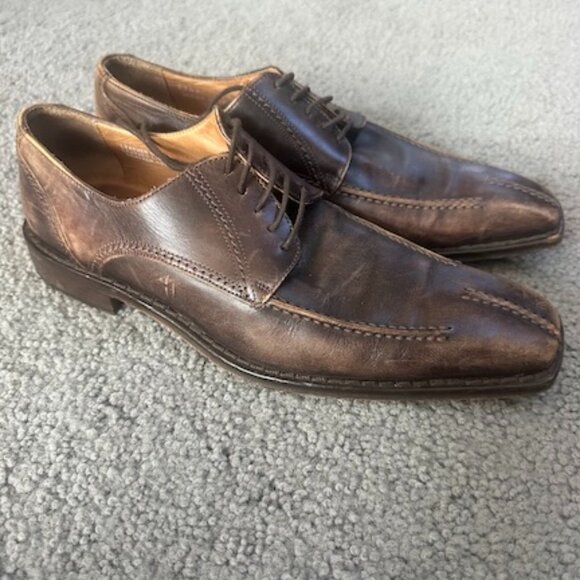 Caldoberia Coseauan Brown Leather Oxfords - Handmade in Italy - Sz. 43 - VGUC - Picture 3 of 14